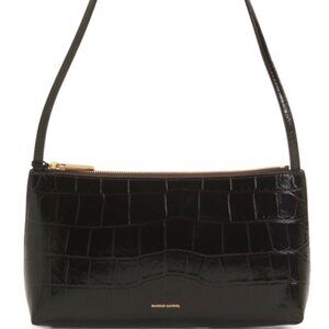 Mansur Gavriel Gaia Shoulder Bag Chocolate Croc NWT